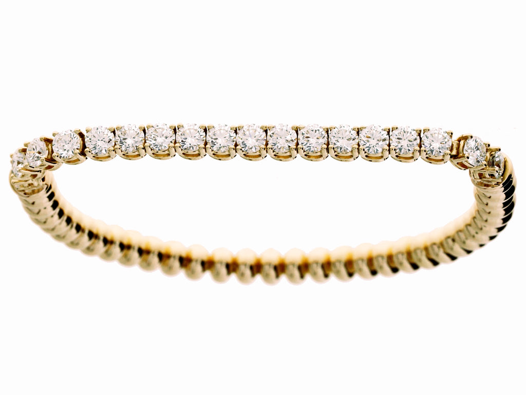 Half Tennis Diamond Bracelets on Stretchy Eband - 3.10cts